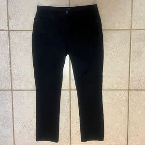 Women's Black Denim Straight Leg Jeans By (NYDJ) Not Your Daughter's Jeans